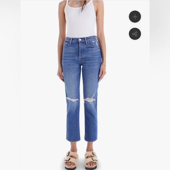 MOTHER SUPERIOR Tomcat Jeans Playing With Scissors Cropped Straight Leg 29 - Picture 10 of 16